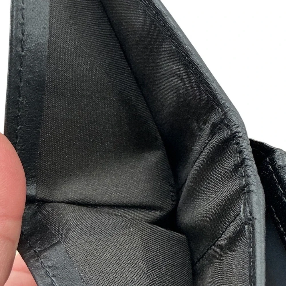 Kenneth‎ Cole Reaction Mens Black Leather Bifold Wallet ID Window Card Case